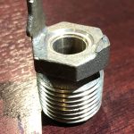 Pendant, upright, wall mount or semi-recessed sprinkler head with the arms broken off