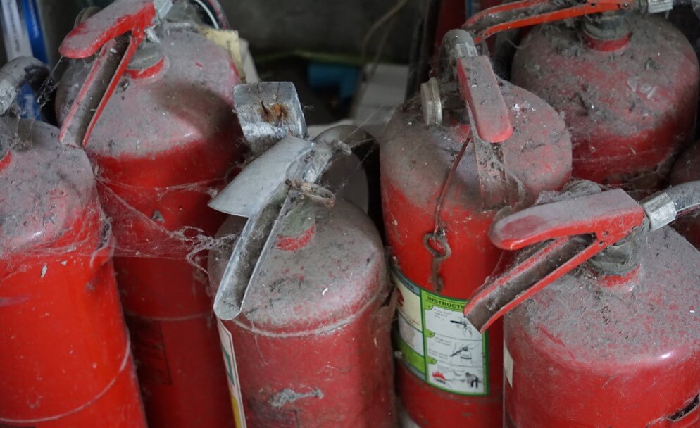 unused fire extinguisher