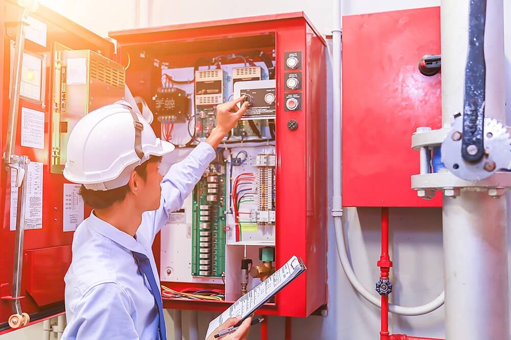 engineer inspection industrial fire control system