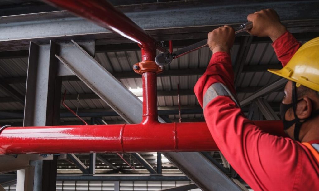 Fire sprinkler system installation